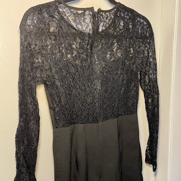 Black Romper w/ Lace Sleeves! - Picture 4 of 5